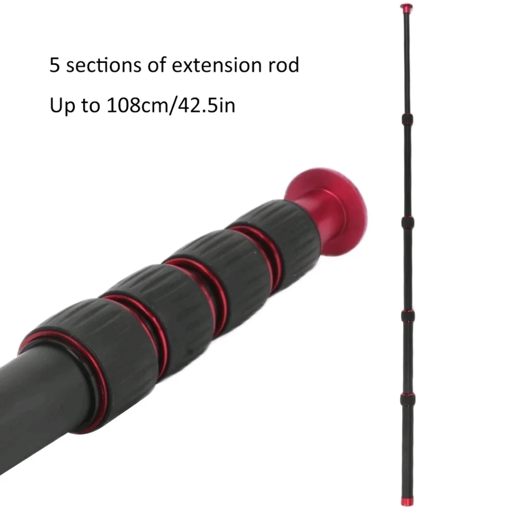 Aluminium Alloy Camera, 5 Section Monopod Tripod- 13. 2- 42. 5 inch, Solid Light
